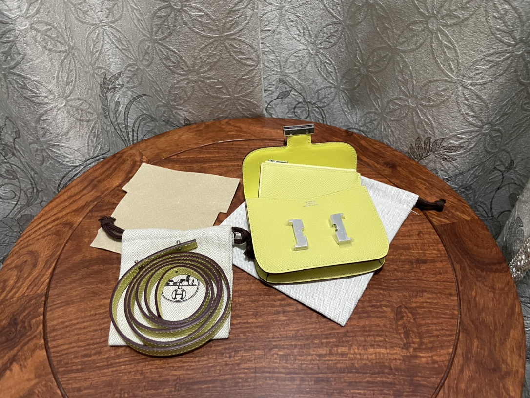 에르메스 콘스탄스백 미니 옐로우 은장